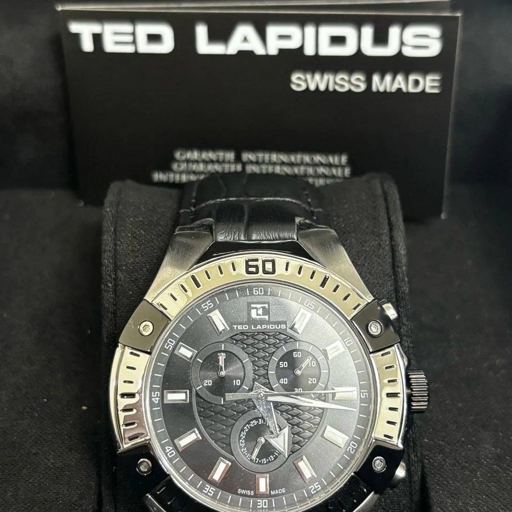 Ted Lapidus Swiss Made Chronograph Men’s Watch w/ Box
